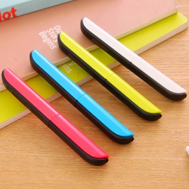 1 бр. маркови преносими ножици за рязане на хартия за студенти ръчно изработени, творчески сгъваеми безопасни ножици, ученически пособия, случаен цвят3