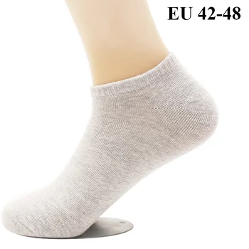 10 БР. = 5 чифта мъжки памучни чорапи под роклята голям размер 44, 45, 46, 47, 48, Бизнес ежедневни чорапи Calcetines Black Sox Meias