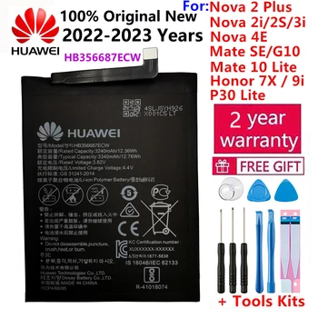 100% Оригинална Батерия на Хуа Уей 3340 ма За Huawei Nova 2 Plus 2и 3i 4e 2S G10 Mate 10 Lite Honor 7x 9i P30 Lite Bateria 