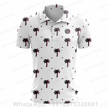 2023 Нова риза с къси ръкави мъжки Ежедневни с къс ръкав на мъжка риза в стил барок със златен цветен принтом Летни топка за голф риза за бала Върховете