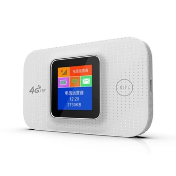 4G СИМ-карта Wifi рутер портативен рутер цветен LCD дисплей, Lte Wifi модем MIFI имат точка за достъп Вградена батерия
