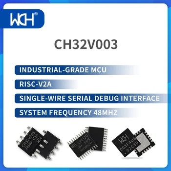 50 бр./лот CH32V003 микроконтролер промишлен клас, RISC-V2A, един тел Сериен интерфейс за отстраняване на грешки, Системна честота 48 Mhz