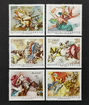 6 бр./компл. пощенска марка на Новата Австрия 1968 година в стил барок, художествени пощенски марки MNH