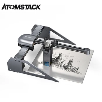 ATOMSTACK P7 PRO 40 W Преносим Лазерен Гравьор 200*200 мм Z-Дръжка за Регулиране на Височината на Лазерния Гравиране Машина за Рязане на Дърво, Метал