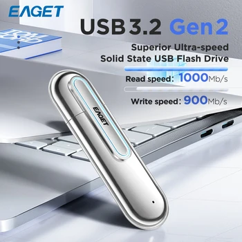 EAGET SU90 USB 3,2 Gen2 3 S Технология Твърд диск 1000 MB/vs/с Високоскоростен USB Флаш-диск 1 TB И 2 TB USB Gen 2 Флаш Стик