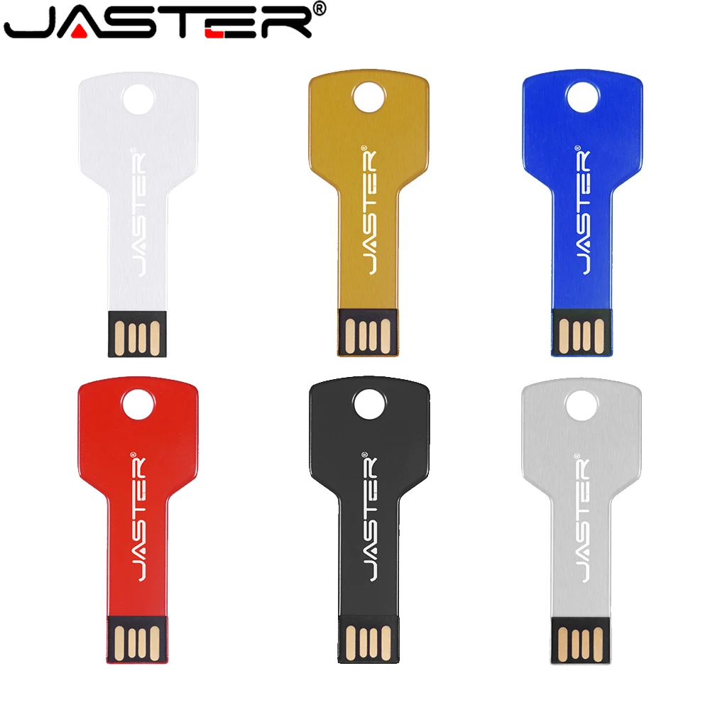 JASTER Метален Ключ USB Флаш памет 2.0 Безплатен Потребителски Лого 64 GB 32 GB 16 GB Мини-Стик Бял Червен Син Черен Водоустойчив Бизнес Подарък2