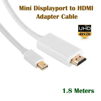MINIDP Кабел DP Mini DisplayPort-HDMI мъж към мъж за Surface Pro 4K 1080P за монитор на лаптоп Apple MacBook Air Pro