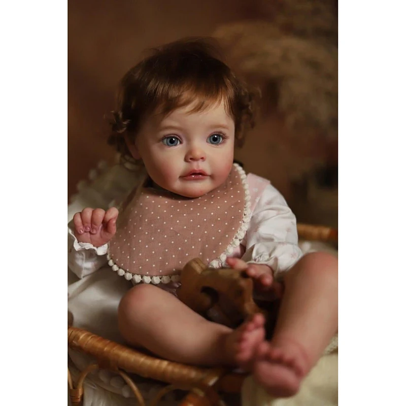 NPK 60 СМ Огромен Дете Ражда Дете Момиче Кукла Сю-Сю-Реалистична 3D Боядисана Кожа с Видими Венами са подбрани Художествена Кукла2