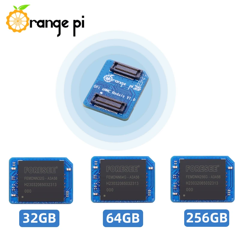 Orange Pi 5 Plus 32 GB/64 GB/256 GB Модул EMMC 3D NAND С бърза скорост на четене и запис, който е съвместим с Планшетным КОМПЮТЪР, OTT Смартфон, телевизор2