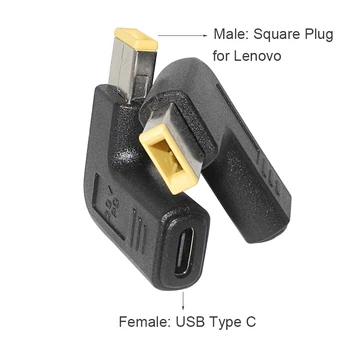 USB-C 3.1 Тип C Женски правоъгълен мъжки USB емулатор PD trigger ъглов адаптер на захранване dc конвертор за лаптоп Lenovo Thinkpad