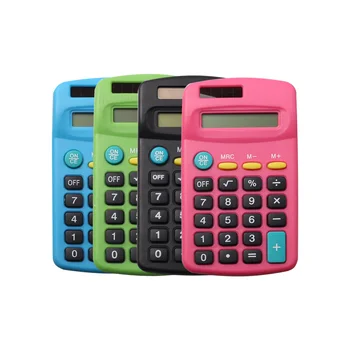 ZYXRZYL Фактор 8-цифрен калкулатор със слънчева батерия Мини размер Децата обичат джобен калкулатор за деца електронен калкулатор