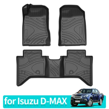 Автомобилни постелки за краката, тампон за карго подложка за Isuzu D-MAX 2015-2019, при всякакви метеорологични условия аксесоари от ТПЭ