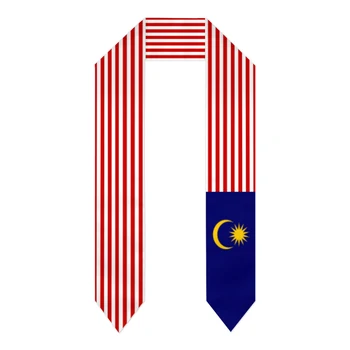 Бала Колан, Шал, Флаг Малайзия, Шал, Орар Сапфирово Синьо на Цвят в Звездната Ивица, Аксесоар За Рокли, Бакалавър, Лентата на 180* 14 см