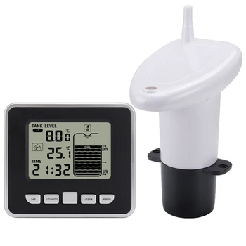 Безжична ултразвукова измерител на нивото на течността в резервоара за вода FT002 с висока температура и време на Измерване на нивото на водата Индикатор за ниско ниво на зареждане на батерията