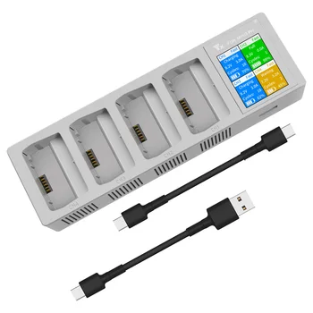 За DJI MINI 3Pro зарядно устройство с цветен екран Мениджър на зареждане с USB-A/USB-C USB кабел C