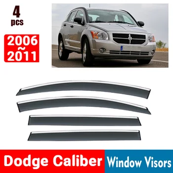 За Dodge Caliber 2006-2011 прозорец очила за защита от дъжд, прозорци, дъждобран, дефлектор, тента, щит, отдушник, защита от сянка, декоративни капачки