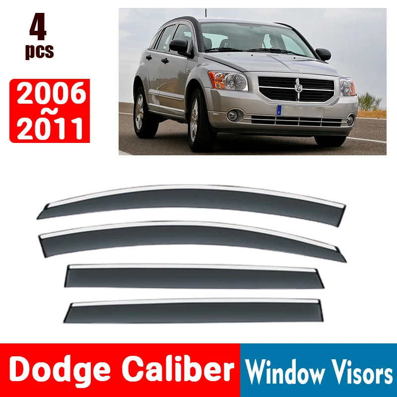 За Dodge Caliber 2006-2011 прозорец очила за защита от дъжд, прозорци, дъждобран, дефлектор, тента, щит, отдушник, защита от сянка, декоративни капачки0