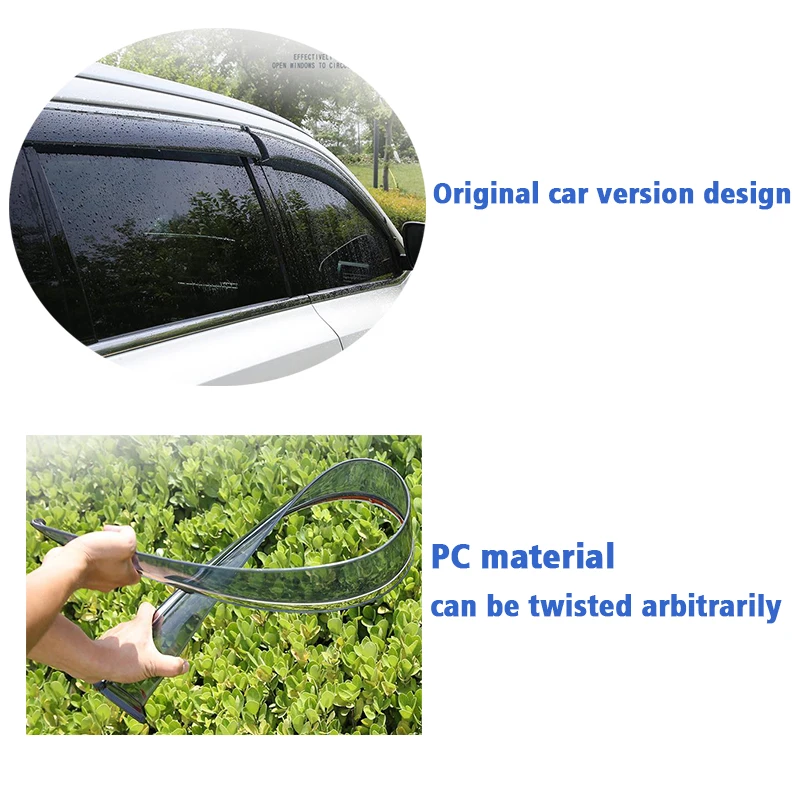 За Dodge Caliber 2006-2011 прозорец очила за защита от дъжд, прозорци, дъждобран, дефлектор, тента, щит, отдушник, защита от сянка, декоративни капачки3