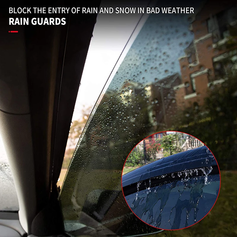 За Tesla, Модел 3 Y Дефлектор отдушник Отдушник Козирка Дефлектор Страничен Прозорец Защита От Дъжд Прозорец Очила за Защита От Дъжд Автомобилен Аксесоар1