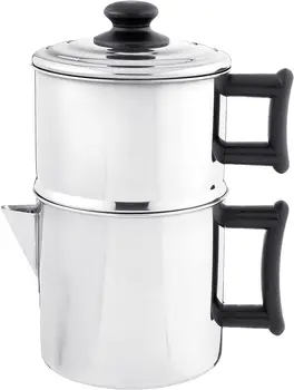 Капельная кафе машина от неръждаема стомана със защитни пластмасови дръжки, кафемашина за еспресо, за 10 чаши, тънка машина за приготвяне на зелено кафе
