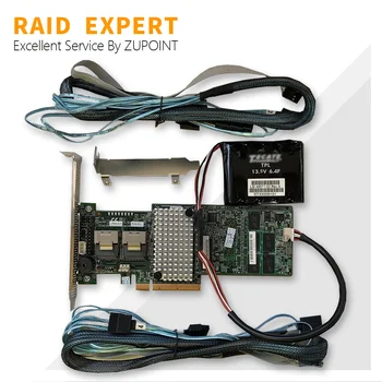 Карта на RAID-контролер ZUPOINT LSI 9270CV-8и 1G Cache SAS PCIe 3.0 6 gb/s Карта за разширяване на + Кондензатор + Кабел SATA 2 * SFF8087