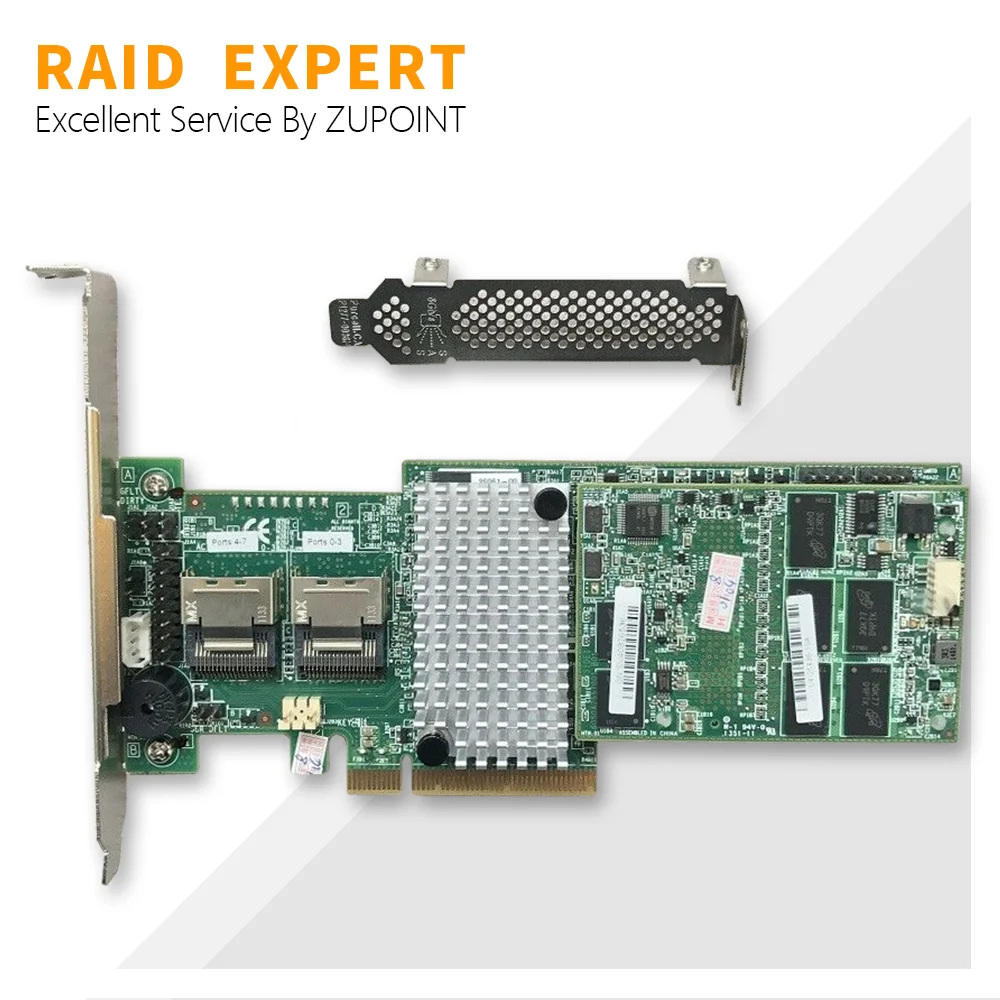 Карта на RAID-контролер ZUPOINT LSI 9270CV-8и 1G Cache SAS PCIe 3.0 6 gb/s Карта за разширяване на + Кондензатор + Кабел SATA 2 * SFF80873