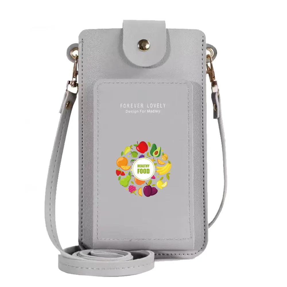 Малки дамски чанти на рамо с принтом серия Food за мобилни телефони, модни мини чанта през рамо, държач за карти, портфейл, чанта-месинджър, чанта1