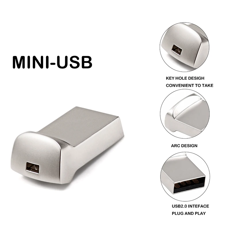 Мини Метални Преносими USB 2.0 Флаш устройства Реалния Капацитет на Флаш-памет с Безплатен Потребителски Логото на Memory Stick 64 GB/32 GB/16 GB/8 GB/4 GB U-диск2