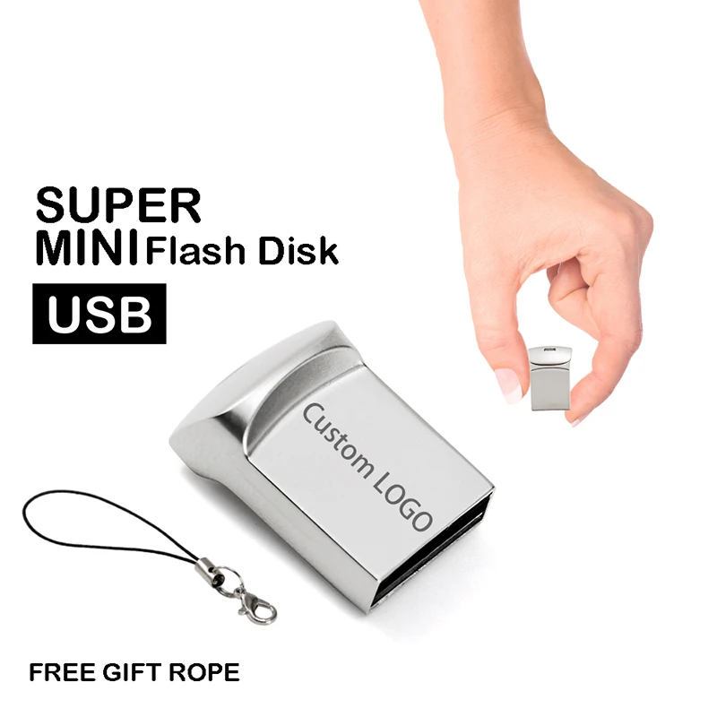 Мини Метални Преносими USB 2.0 Флаш устройства Реалния Капацитет на Флаш-памет с Безплатен Потребителски Логото на Memory Stick 64 GB/32 GB/16 GB/8 GB/4 GB U-диск4