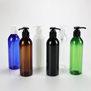 Многоцветное течен сапун 250 ml X 25, кръгли пластмасови бутилки с кръгла шум за лосион, душ гел, шампоан, пътна пластмасова бутилка