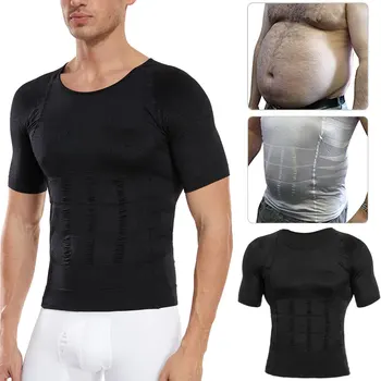 Мъжки компресиране риза за отслабване, коригиращото бельо за отслабване при гинекомастия, коригиращото бельо за корема, потници, които намаляват корема, коригиращото бельо за талията