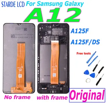 На оригиналния Samsung Galaxy A12 LCD дисплей SM-A12F SM-A12F/DSN LCD сензорен дисплей, Дигитайзер, В Събирането, Подмяна на Samsung A125 lcd