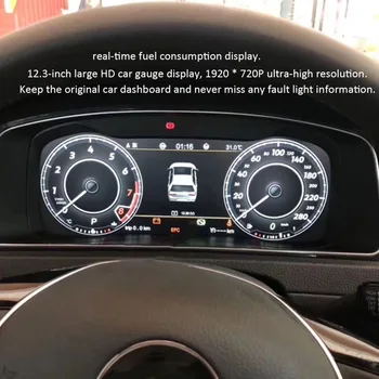 На цифровия Панел на Арматурното табло Виртуална Комбинация на апаратура За VW PASSAT B8 CC Golf 7 Голф 7,5 Кокпит LCD за измерване на Скоростта Вариант Teramont