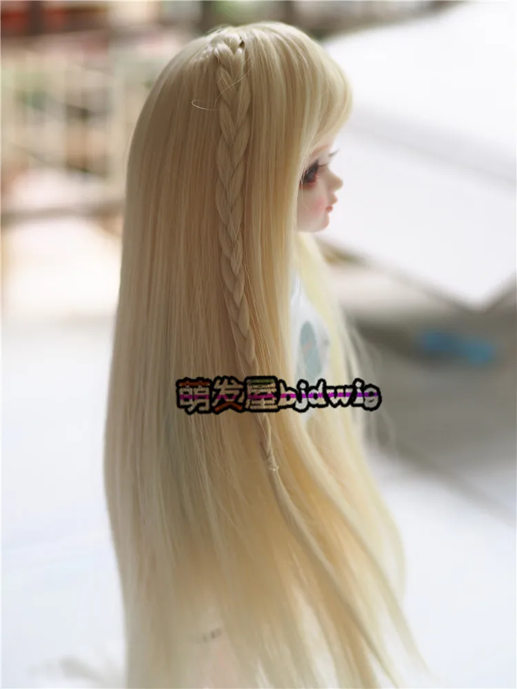 Най-новият 1/3 1/4 1/6 Bjd SD куклен перука жично светло кафяво на цвят за висока BJD супер за куклен перука2