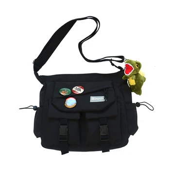 Найлонова чанта, чанта през рамо с голям капацитет за жени, дамски чанти-незабавни посланици, японски и южнокорейском стил, модни пакети в стил мозайка