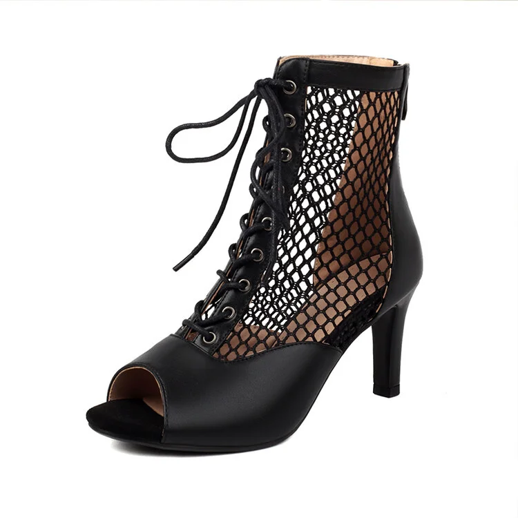 Новост 2023 г., пикантни женски тенденция на обувките на тънък висок ток с шнур, дамски обувки на замшевой подметка, адаптивни за латино танци, голям размер4