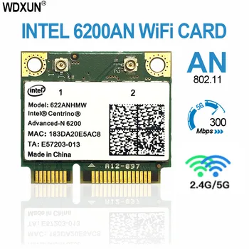 ОРИГИНАЛЕН 622ANHMW 622AN двойна лента 2,4 G 5G Mini PCI-E 300 Mbps Безжичен wifi Адаптер За карта Intel 6200 6200AN 6200agn