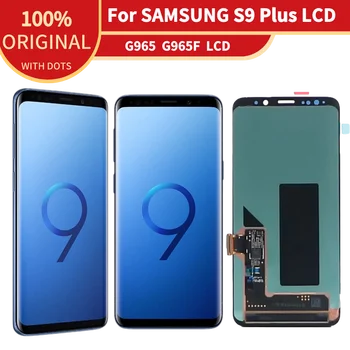 Оригинален AMOLED S9 Plus Без Рамка За Samsung Galaxy S9 Plus Дисплей G9650 G965W SM-G965F Смяна на Сензорен LCD екран Digitizer