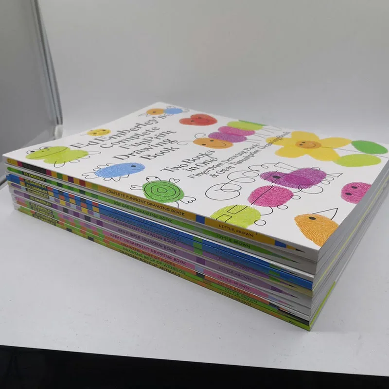 Пълна книга за изготвяне на Ед Emberley's Funprint, десет тома детски книги за рисуване с пръсти, образование2