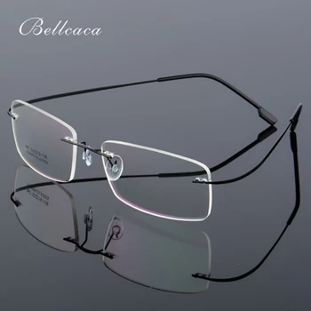Рамки за очила Bellcaca Мъжки дамски слънчеви очила по рецепта компютърни оптични очила с прозрачни лещи, Рамки за мъжки очила BC600