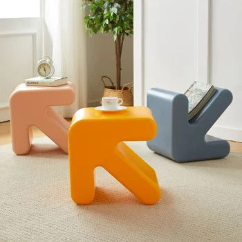Скандинавска домакински минималистичная пейка от дебела пластмаса, творчески столче за смяна на обувки, ниска табуретка, тоалетна маса, хоп, Muebles Ins