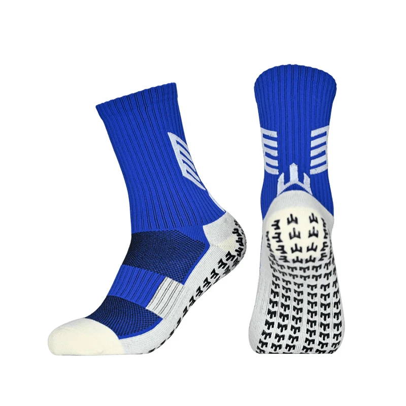 Спортни чорапи за възрастни, нескользящие чорапи с футболния изземване, сгъстено дишащи нескользящие футболни чорапи за възрастни и деца, чорапи за колоездене на открито2