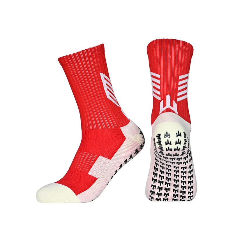 Спортни чорапи за възрастни, нескользящие чорапи с футболния изземване, сгъстено дишащи нескользящие футболни чорапи за възрастни и деца, чорапи за колоездене на открито3