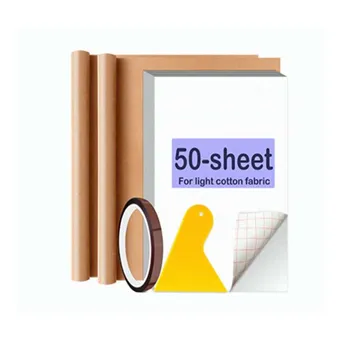 Хартия за сублимация, 50 листа, хартия за топлопреминаване, подходящи за печат, за лек плат, памучен хартия формат А4 за мастилено-струен принтер HP Epson